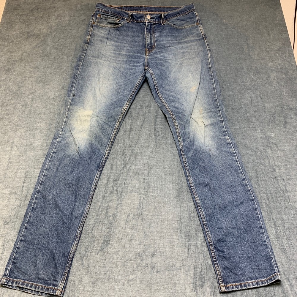 Levi's 511 Jeans Men 34x34 Blue Denim Medium Wash All Day Comfort Travel Faded
